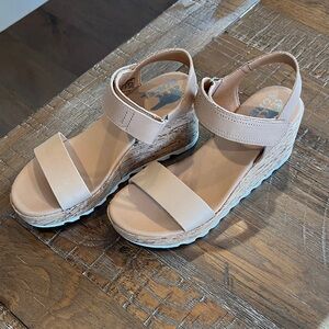 Sorel Tan Wedge Sandals